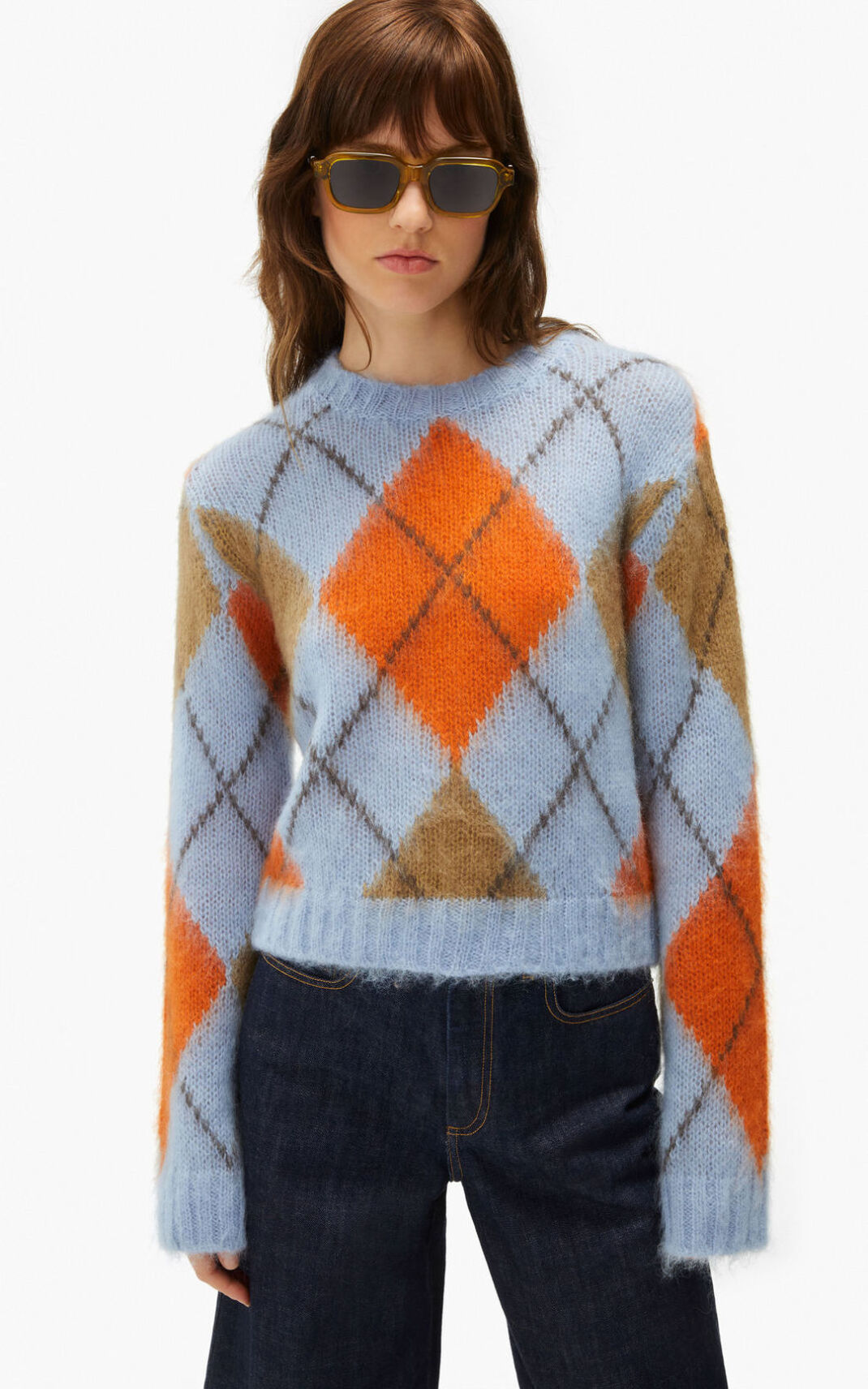 Kenzo Argyle wool Trui Dames Oranje | 32150GSKE